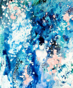 When_Snow_falls_abstract_art_wall_print_blue_50x70cms_Kate_Fisher
