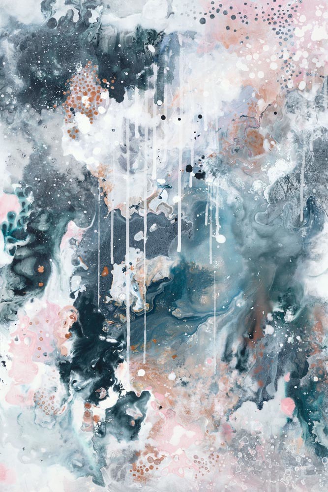 "Nordic Sky Storm I" abstract art print by Australian artist Kate Fisher
