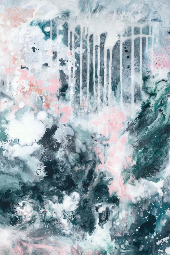 "Nordic Sky Storm II" abstract art print by Australian artist Kate Fisher